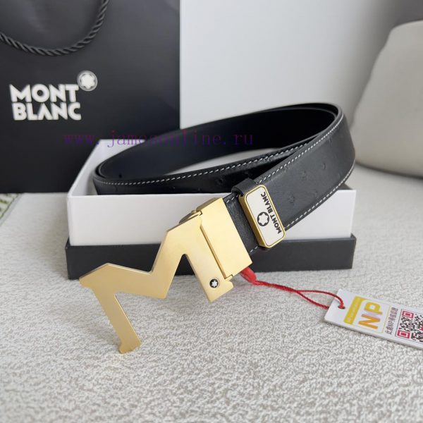 Montblanc Montblanc ️ Belt and beltBuckle, new original classic boutique two-color buckle, p l7h3stw5 - Image 3