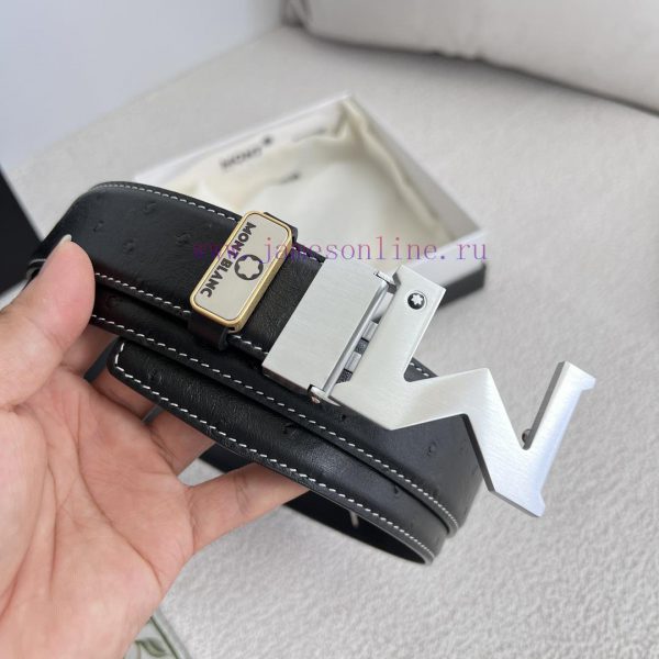 Montblanc Montblanc ️ Belt and beltBuckle, new original classic boutique two-color buckle, p l7h3stw5 - Image 4