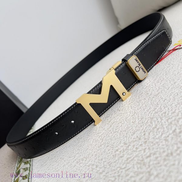 Montblanc Montblanc ️ Belt and beltBuckle, new original classic boutique two-color buckle, p l7h3stw5 - Image 7
