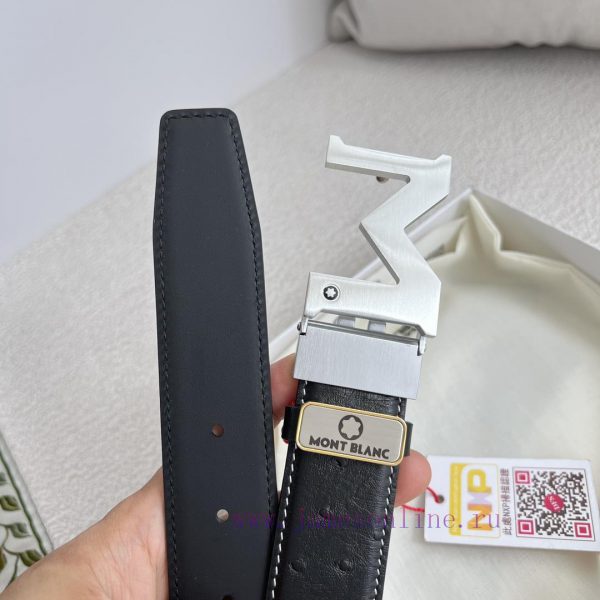 Montblanc Montblanc ️ Belt and beltBuckle, new original classic boutique two-color buckle, p l7h3stw5 - Image 8