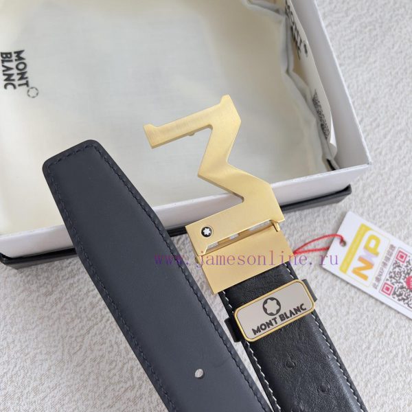 Montblanc Montblanc ️ Belt and beltBuckle, new original classic boutique two-color buckle, p l7h3stw5 - Image 9