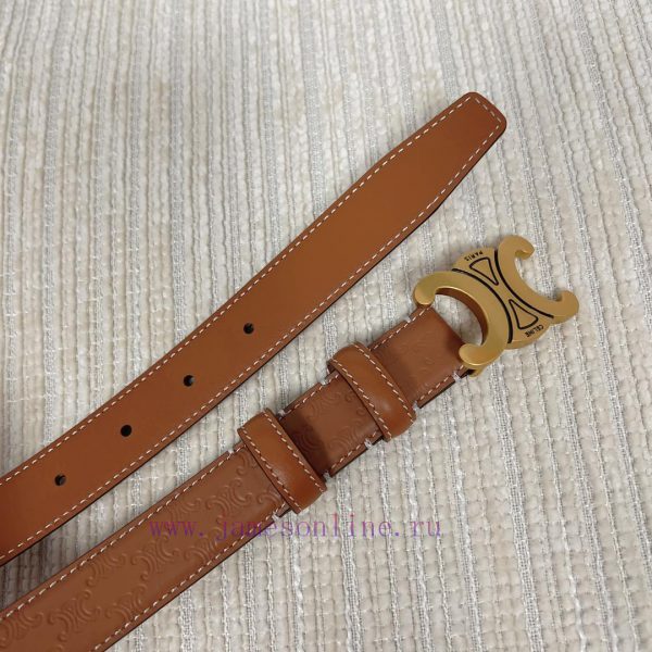 Celine 2.5cm double-sided calf leather top layer customization, with a Triumphal Arch emboss qwy2qvyf - Image 7