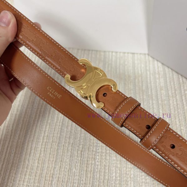 Celine 2.5cm double-sided calf leather top layer customization, with a Triumphal Arch emboss vx56rbh4 - Image 5