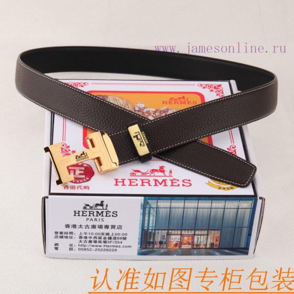 Belt and belt, automatic leather belt from Herm è sMen's belt material: 100% head layer cowh vn063phs - Image 8