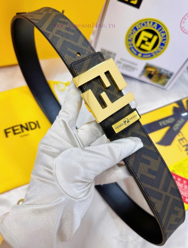 Belt FENDI Fendi ReproductionBelt made of 100% imported top layer cowhide, ensuring genuine nwkxp1l9 - Image 5