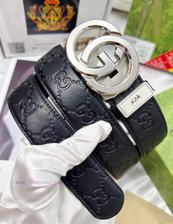 Belt Gucci Gucci automatic buckle-Belt replica Gucci The automatic belt series is made of 10 dylnolfk - Image 3