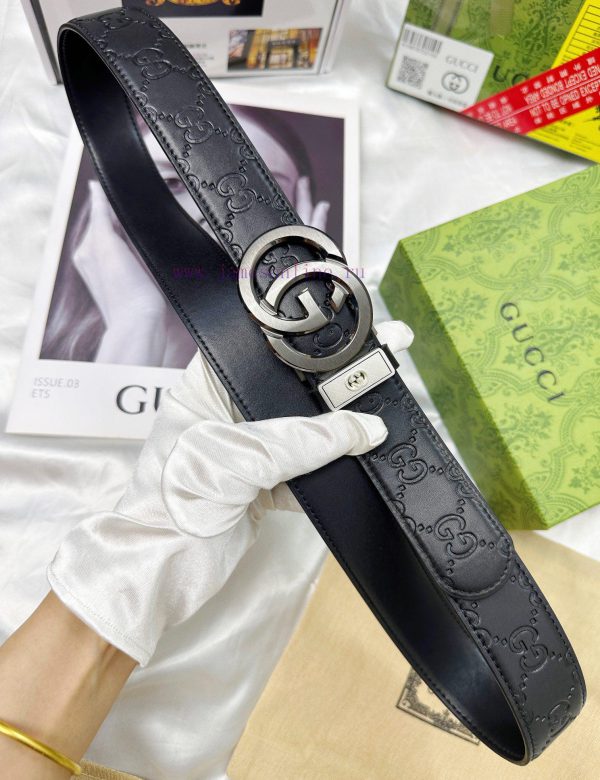 Belt Gucci Gucci automatic buckle-Belt replica Gucci The automatic belt series is made of 10 h1v1uerl - Image 6