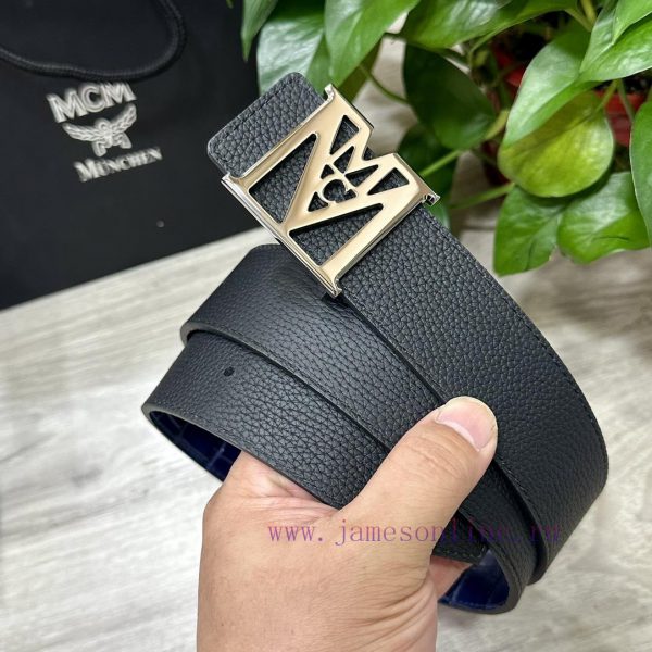 ️ MCM The full set of 40mm wide double-sided original calf leather with a single ruthenium p t3jdoqjj