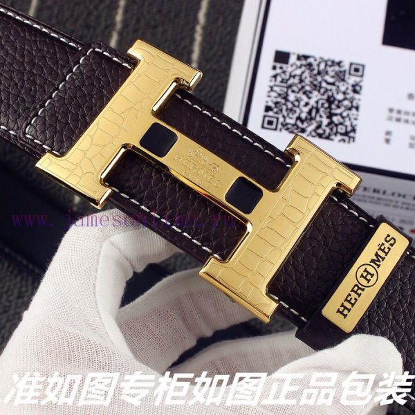 Hermes Her..mesIdentify and receive a punch as a giftMaterial: 100% top layer cowhide belt, t0tu055b - Image 6