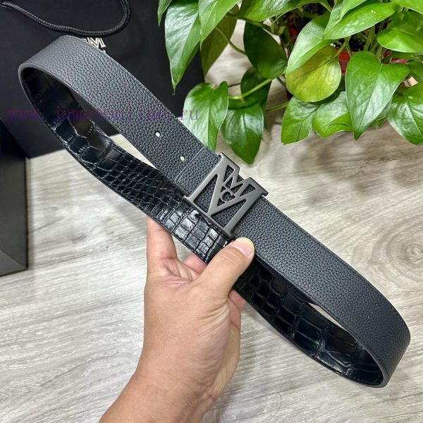 MCM The full set of 40mm wide double-sided original calf leather with a single ruthenium pa 4jiowupj - Image 4