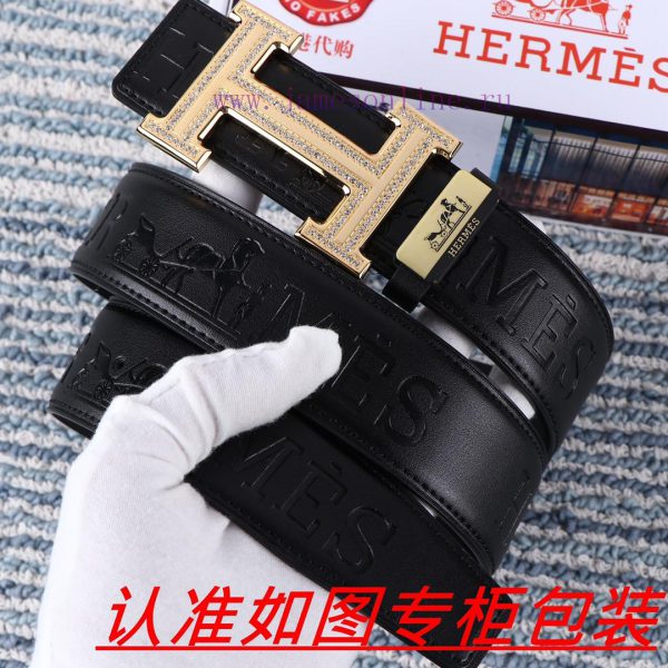Men's belt HermesMen's leather belt is made of 100% head layer cowhide, ensuring that the 24 t4hc5e1e