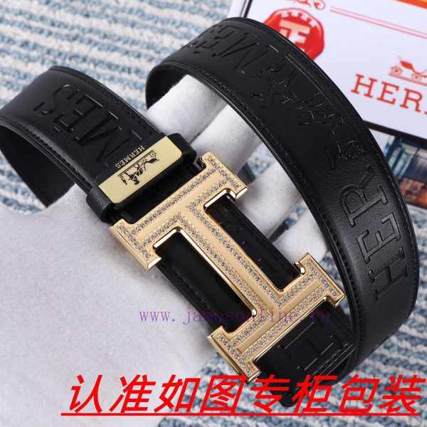Men's belt HermesMen's leather belt is made of 100% head layer cowhide, ensuring that the 24 t4hc5e1e - Image 4