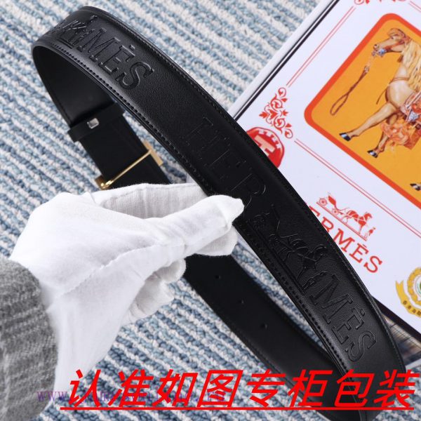 Men's belt HermesMen's leather belt is made of 100% head layer cowhide, ensuring that the 24 t4hc5e1e - Image 9