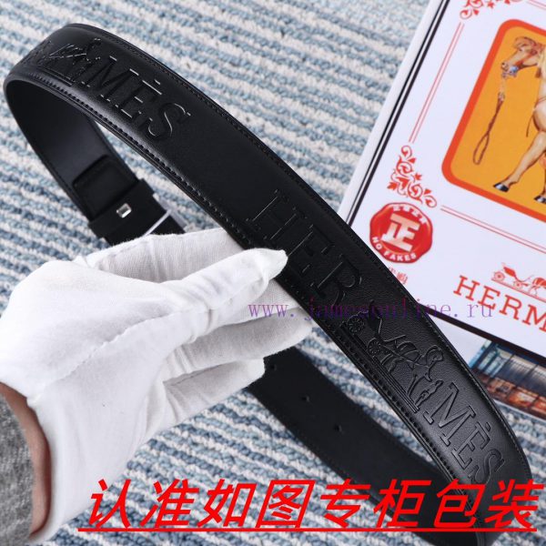Men's belt HermesMen's leather belt is made of 100% head layer cowhide, ensuring that the 24 wjhjtx40 - Image 9