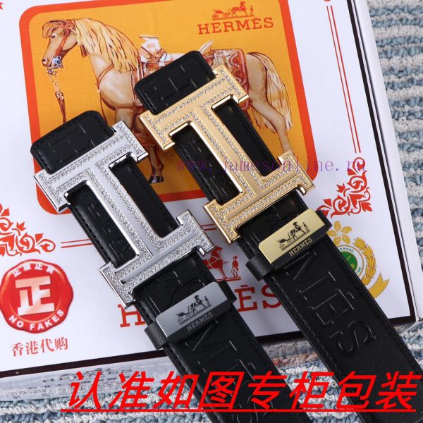 Men's belt HermesMen's leather belt is made of 100% head layer cowhide, ensuring that the 24 wjhjtx40 - Image 10
