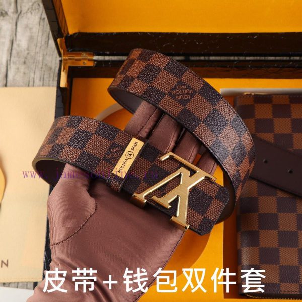 LV. Yiluweideng two-piece setWooden box, belt+wallet, two-piece setGrade: Italian imported 1 j5runzuo - Image 5