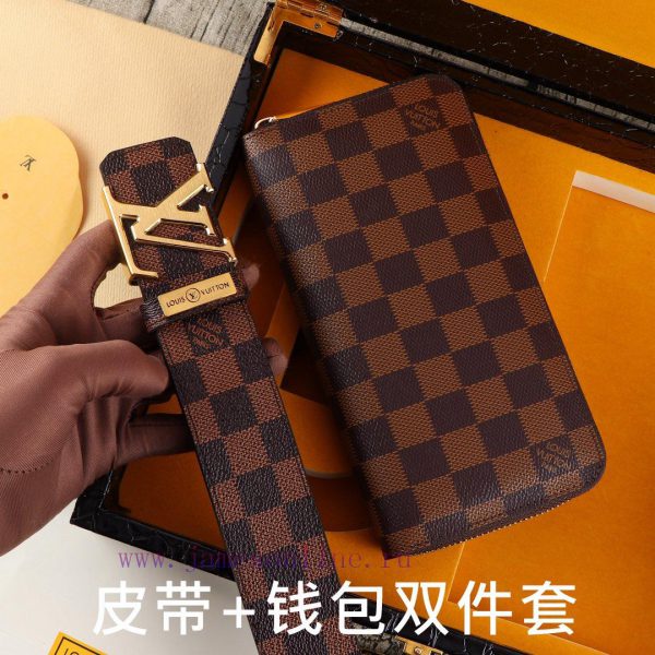 LV. Yiluweideng two-piece setWooden box, belt+wallet, two-piece setGrade: Italian imported 1 j5runzuo - Image 6