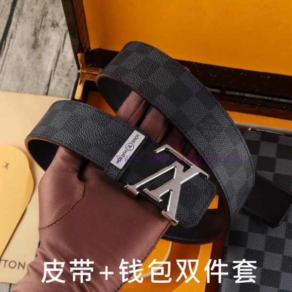LV. Yiluweideng two-piece setWooden box, belt+wallet, two-piece setGrade: Italian imported 1 aumr0b6m - Image 5