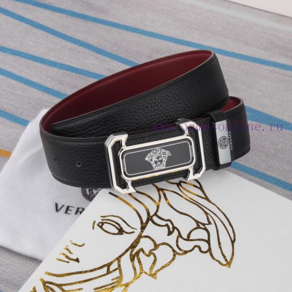 Belt belt Versace cowhide beltMen's belt material: 100% head layer cowhide belt, guaranteed ayk99zej - Image 4