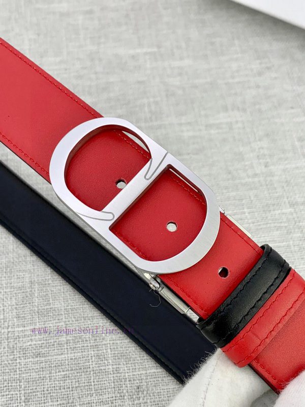 3.5cm width Dior grain textured cowhide "CD" belt, paired with CD buckle, plain grain textur 4c3yngp0 - Image 5