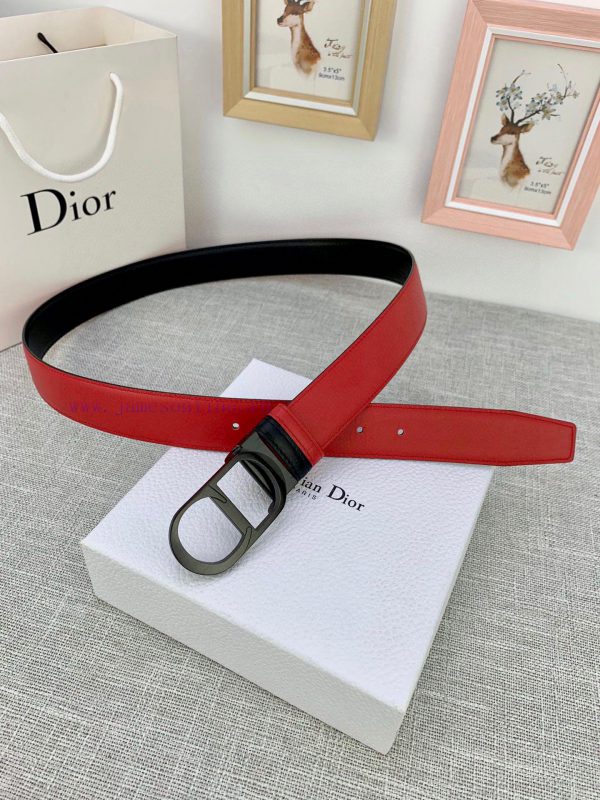 3.5cm width Dior grain textured cowhide "CD" belt, paired with CD buckle, plain grain textur 4c3yngp0 - Image 9