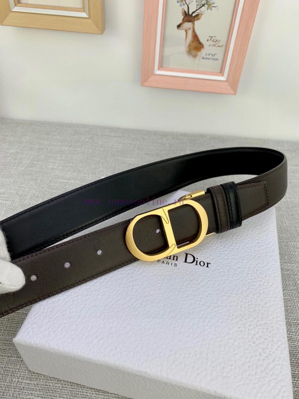 3.5cm width Dior grain textured cowhide "CD" belt, paired with CD buckle, plain grain textur 3iimtti8 - Image 13