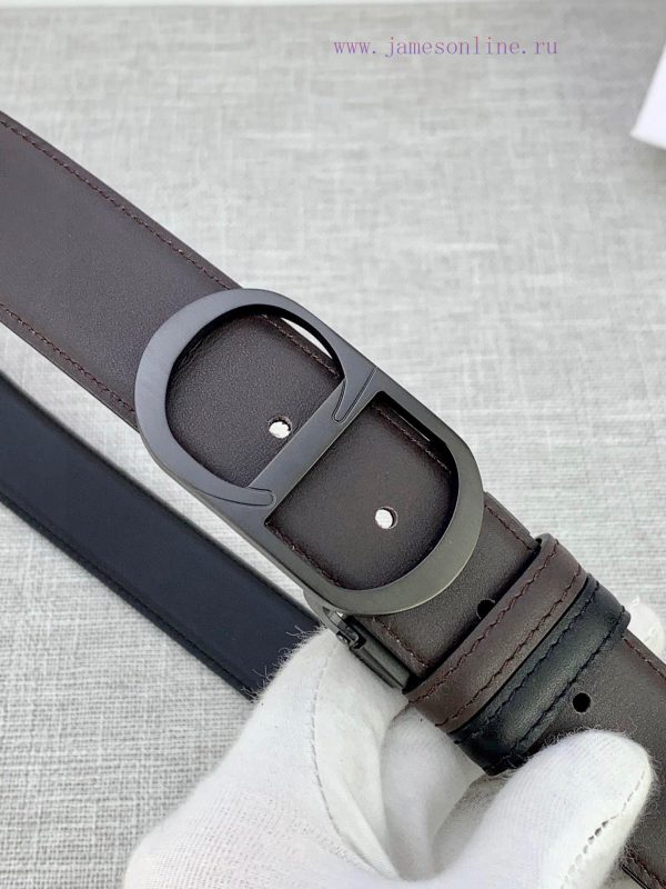 3.5cm width Dior grain textured cowhide "CD" belt, paired with CD buckle, plain grain textur 3iimtti8 - Image 16