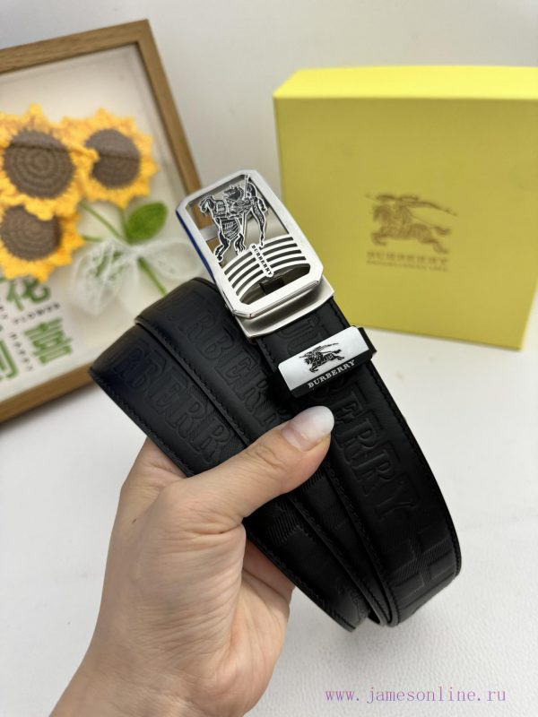 Burberry automatic beltMaterial: Leather Belt with 100% Head Layer. The leather belt is guar mwpf4990