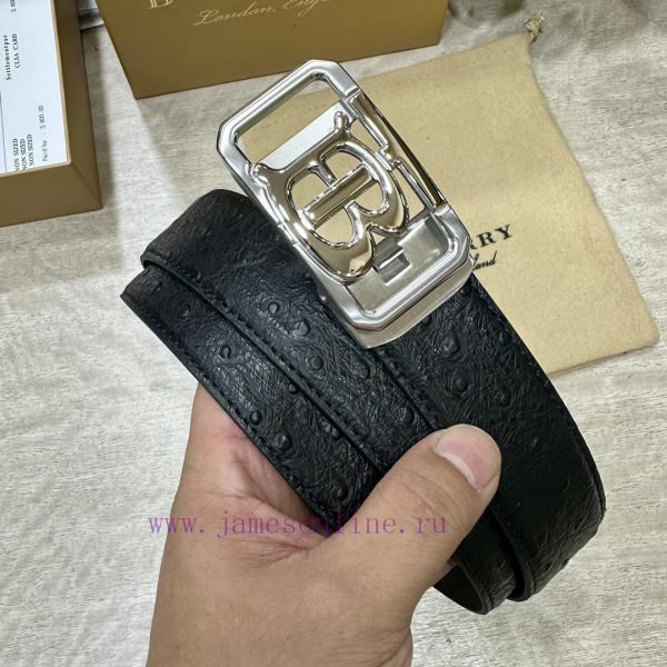 [Automatic belt buckle] Burberry 3.5mm wide double-sided imported top layer cowhide made wit d4vugl9k