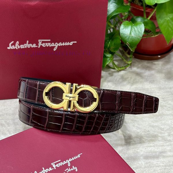 [Automatic belt buckle] Ferragamo width 3.5mm double-sided imported top layer cowhide produc 0wn3jwhd - Image 3