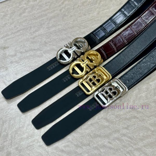 [Automatic belt buckle] Ferragamo width 3.5mm double-sided imported top layer cowhide produc 0wn3jwhd - Image 7