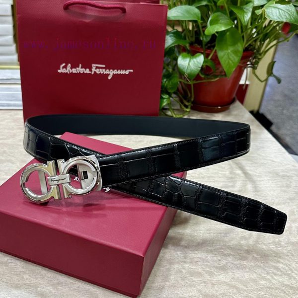 [Automatic belt buckle] Ferragamo width 3.5mm double-sided imported top layer cowhide produc vyb2m0gl - Image 8