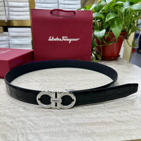 [Automatic belt buckle] Ferragamo width 3.5mm double-sided imported top layer cowhide produc vyb2m0gl - Image 10