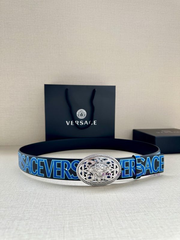 3.8cm wide Versace belt with three-dimensional La Medusa double-sided buckle, decorated with 34h0yi17