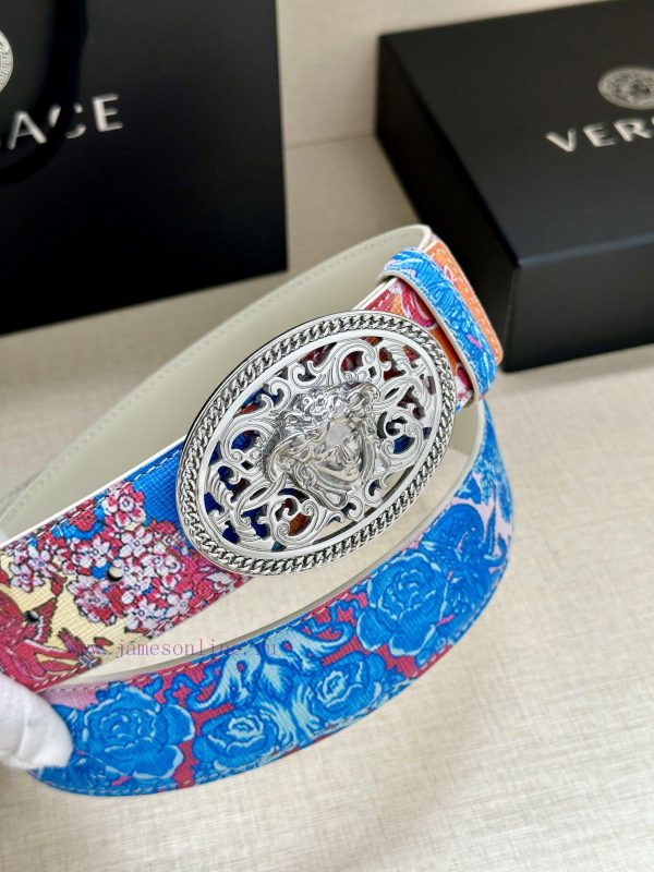 3.8cm wide Versace belt with three-dimensional La Medusa double-sided buckle, decorated with 95uedwwu - Image 9
