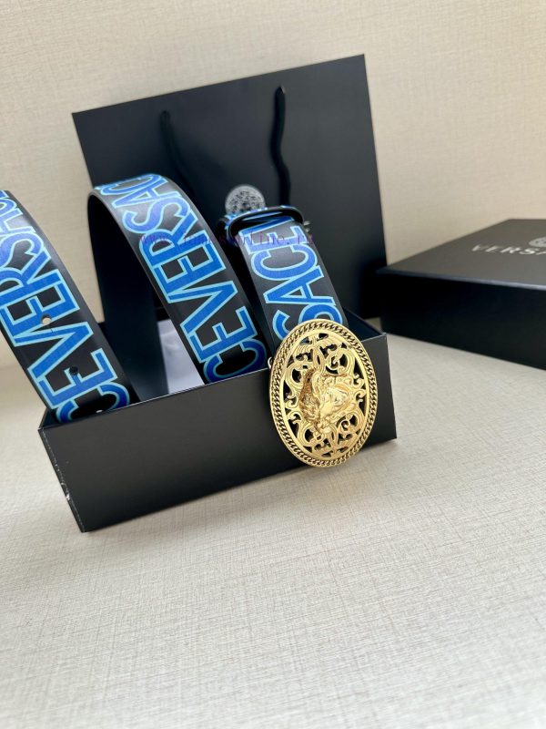 3.8cm wide Versace belt with three-dimensional La Medusa double-sided buckle, decorated with 34h0yi17 - Image 8