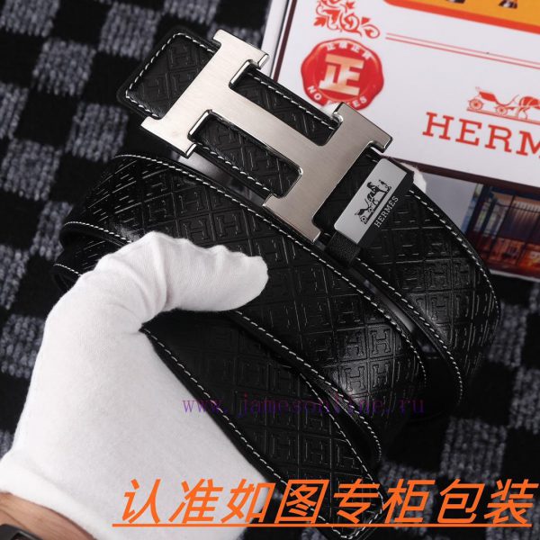 Men's belt HermesMen's leather belt is made of 100% head layer cowhide, ensuring that the 24 c4ef8ezn - Image 3