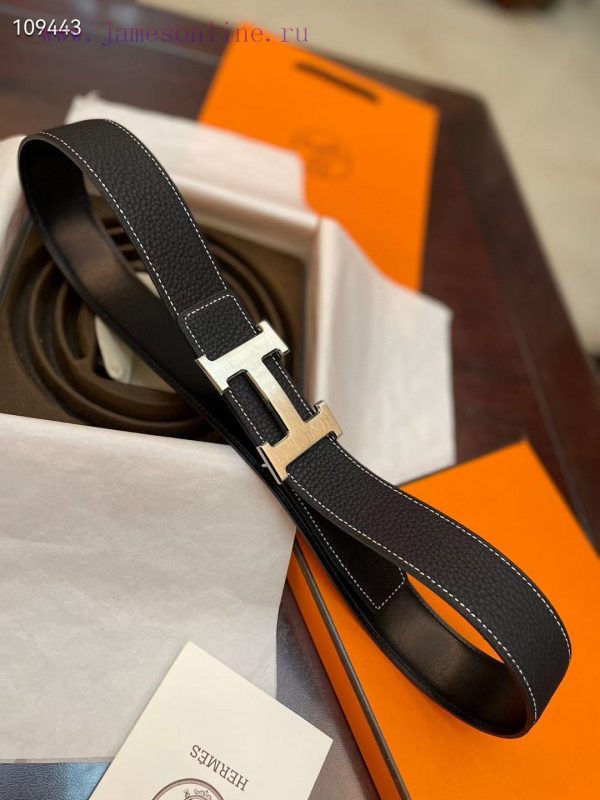 3.8cm, Hermes/Hermes Classic H brushed gold/palladium buckle, imported togo leather lining, fun23xiz