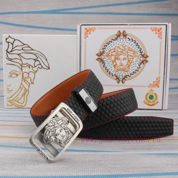 Belt and belt Versace automatic leather beltMen's belt material: 100% head layer cowhide bel 6j32l0in - Image 4