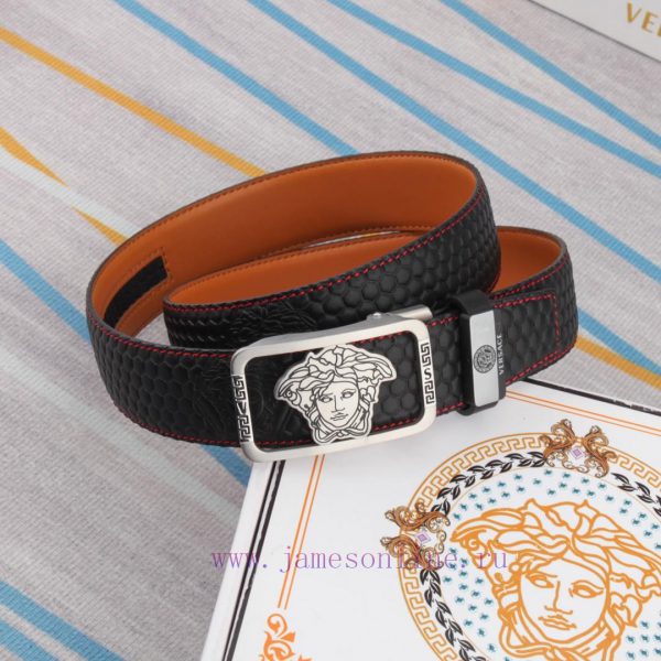 Belt and belt Versace automatic leather beltMen's belt material: 100% head layer cowhide bel 6j32l0in - Image 8