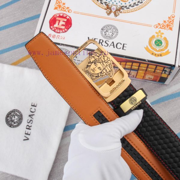 Belt and belt Versace automatic leather beltMen's belt material: 100% head layer cowhide bel 6j32l0in - Image 9