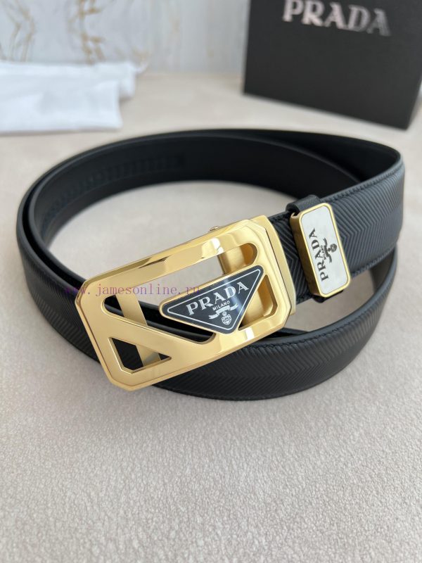Prada PRADA Belt Automatic BeltAutomatic belt, classic acrylic pure steel material automatic 126vpkem