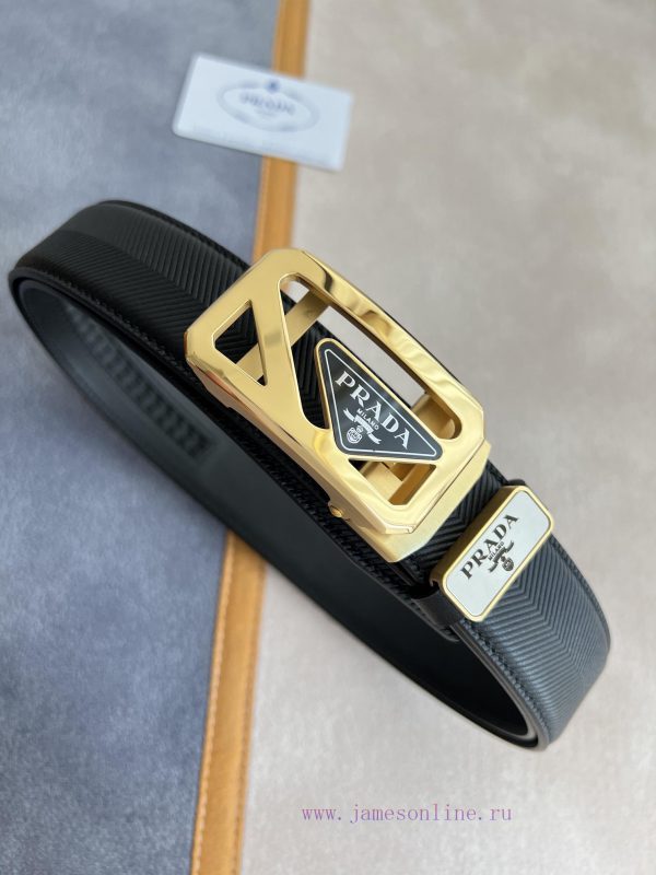 Prada PRADA Belt Automatic BeltAutomatic belt, classic acrylic pure steel material automatic 126vpkem - Image 5