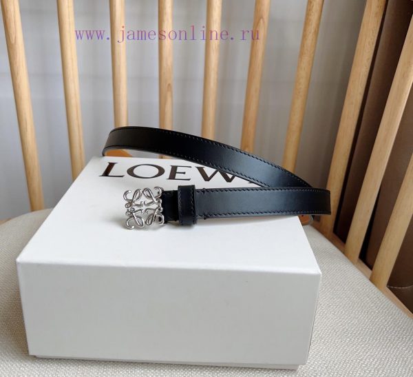 LOEWE's latest same style belt [Celebration] [Celebration] Smooth cowhide narrow belt with A vmtgtchr