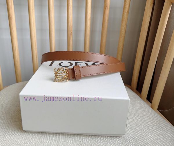 LOEWE's latest same style belt [Celebration] [Celebration] Smooth cowhide narrow belt with A e5lu3dew