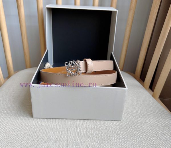 LOEWE's latest same style belt [Celebration] [Celebration] Smooth cowhide narrow belt with A e6c06bxl - Image 7