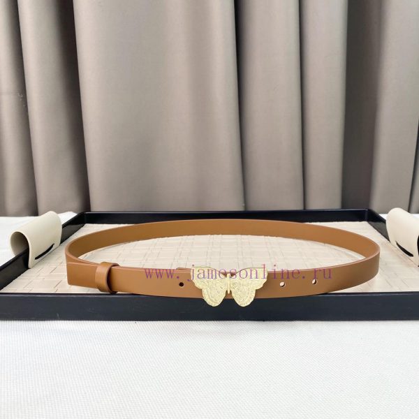 Dior 24 Early Spring New C D Buckle Brass 🦋 Cowhide belt classic forever 2.0cm ixyvz36b