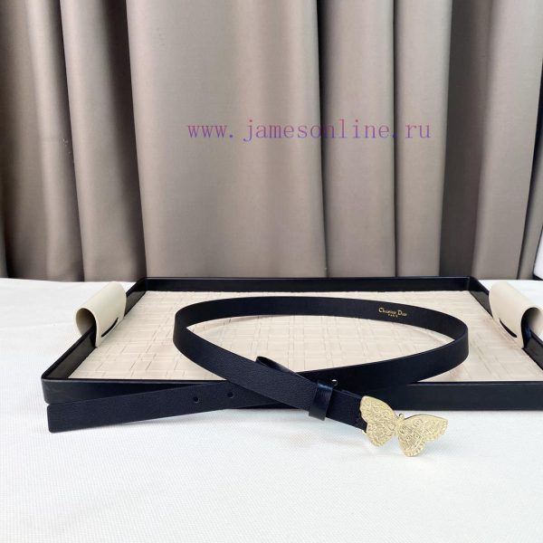 Dior 24 Early Spring New C D Buckle Brass 🦋 Cowhide belt classic forever 2.0cm neijvxa8 - Image 3