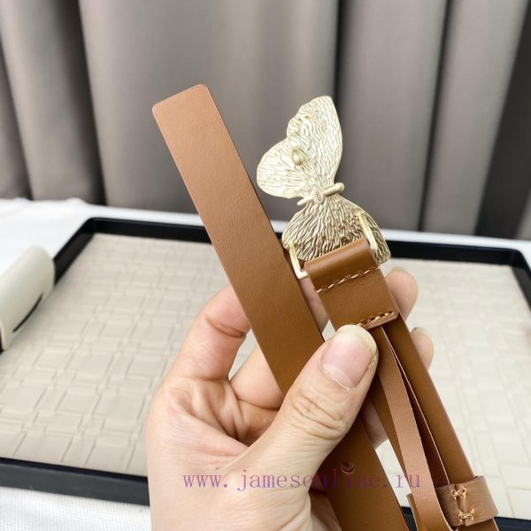 Dior 24 Early Spring New C D Buckle Brass 🦋 Cowhide belt classic forever 2.0cm ixyvz36b - Image 6