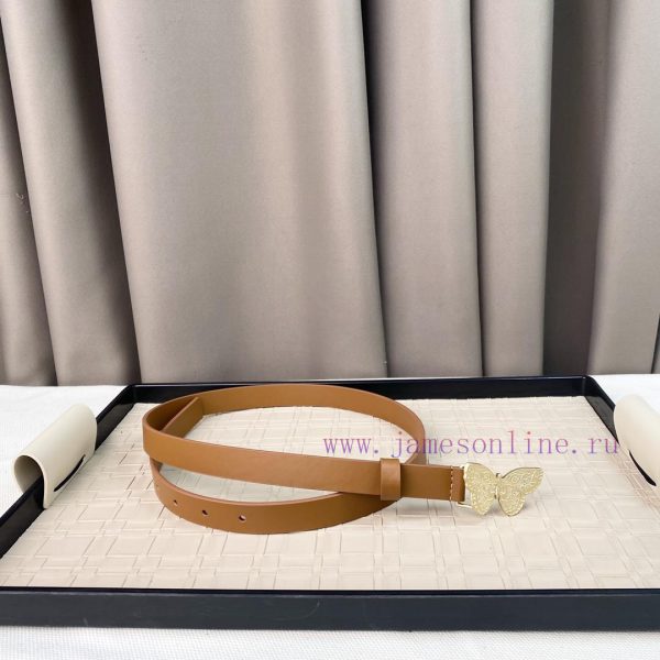 Dior 24 Early Spring New C D Buckle Brass 🦋 Cowhide belt classic forever 2.0cm ixyvz36b - Image 7